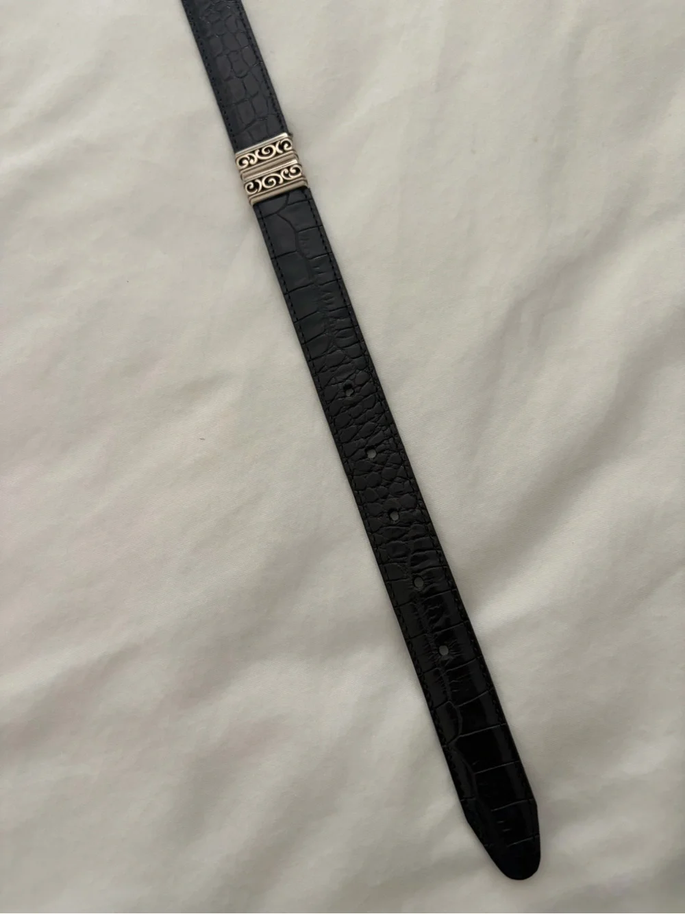 Brighton Belt 43100 Sz M/30 Brown Black Leather Reversible Silver - Picture 5 of 11
